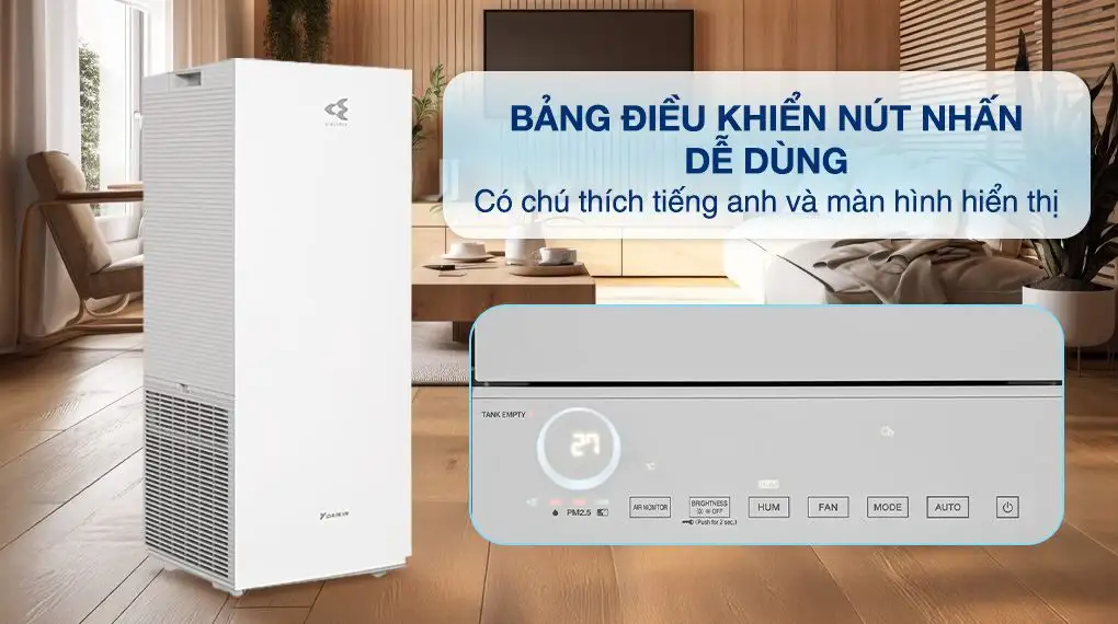 Điều khiển - Máy lọc không khí Daikin MCK70ZVM7-W 82W